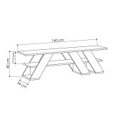 mbler Alexandra House Living Diagonal Brun 140 x 40 x 34 cm #4