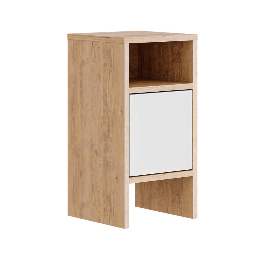 Natbord Alexandra House Living Hvid Brun Tr MDP 29 x 59 x 29 cm 1 dr #1