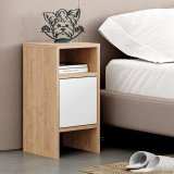 Natbord Alexandra House Living Hvid Brun Tr MDP 29 x 59 x 29 cm 1 dr #8