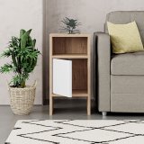 Natbord Alexandra House Living Hvid Brun Tr MDP 29 x 59 x 29 cm 1 dr #15