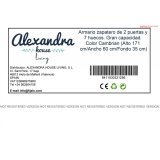 Skoskab Alexandra House Living Lys brun 59 x 171 x 35 cm 2 dre 7 Hylder #22