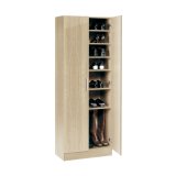 Skoskab Alexandra House Living Lys brun 59 x 171 x 35 cm 2 dre 7 Hylder #1