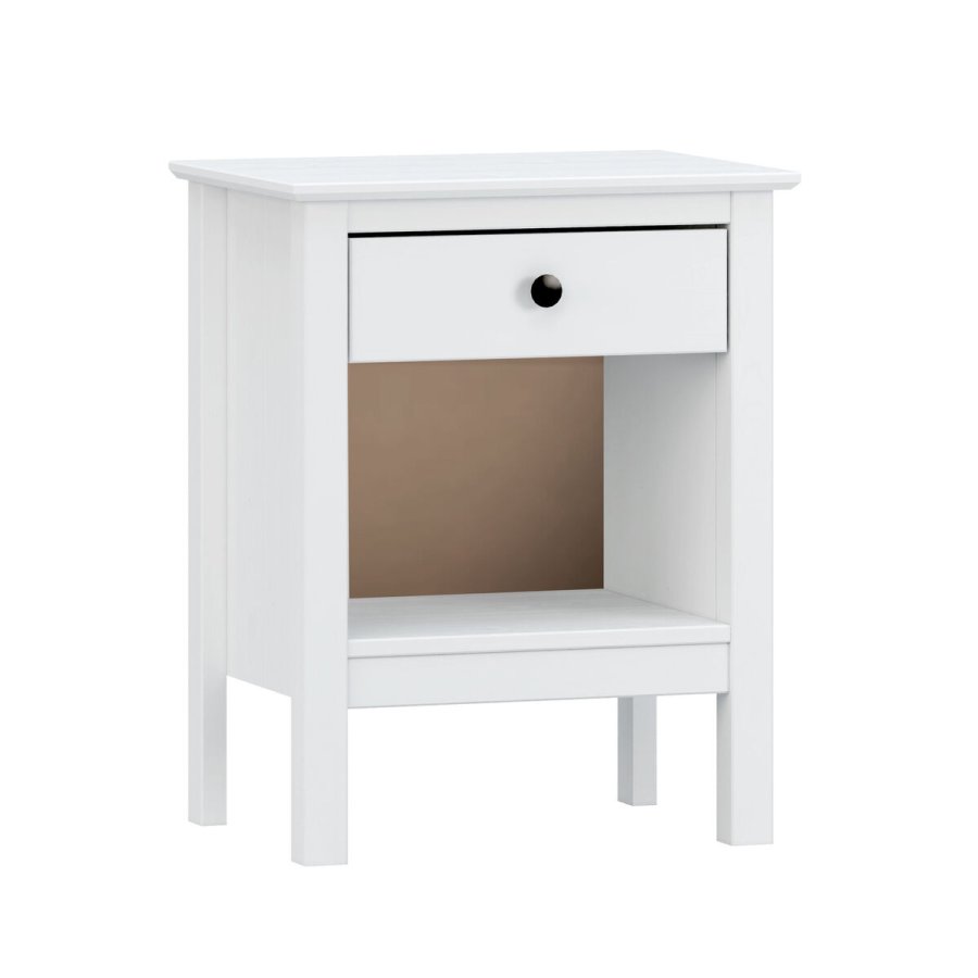 Natbord Alexandra House Living Hvid Metal Fyr 47 x 60 x 35 cm 1 skuffe #1