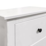 Natbord Alexandra House Living Hvid Metal Fyr 47 x 60 x 35 cm 1 skuffe #15