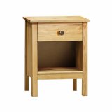 Natbord Alexandra House Living Honning Hrast Metal Fyr 47 x 60 x 35 cm 1 skuffe #1