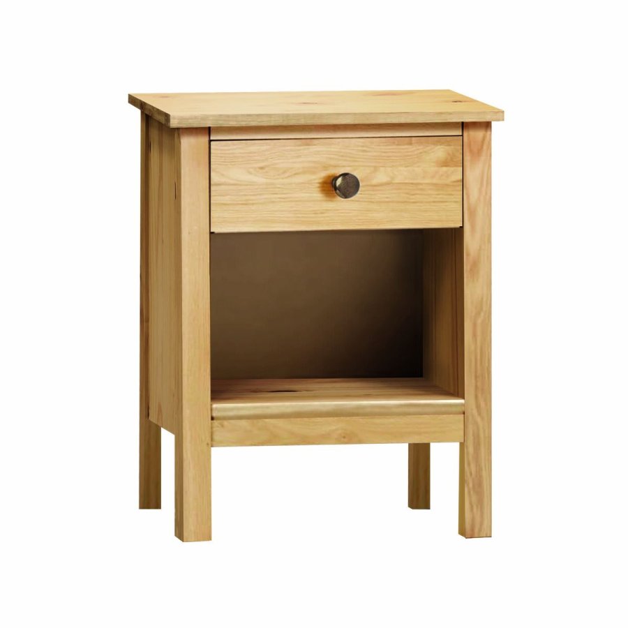 Natbord Alexandra House Living Honning Hrast Metal Fyr 47 x 60 x 35 cm 1 skuffe #1