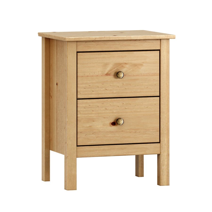 Natbord Alexandra House Living Honning Hrast Metal Fyr 48 x 62 x 36 cm 2 skuffer #1