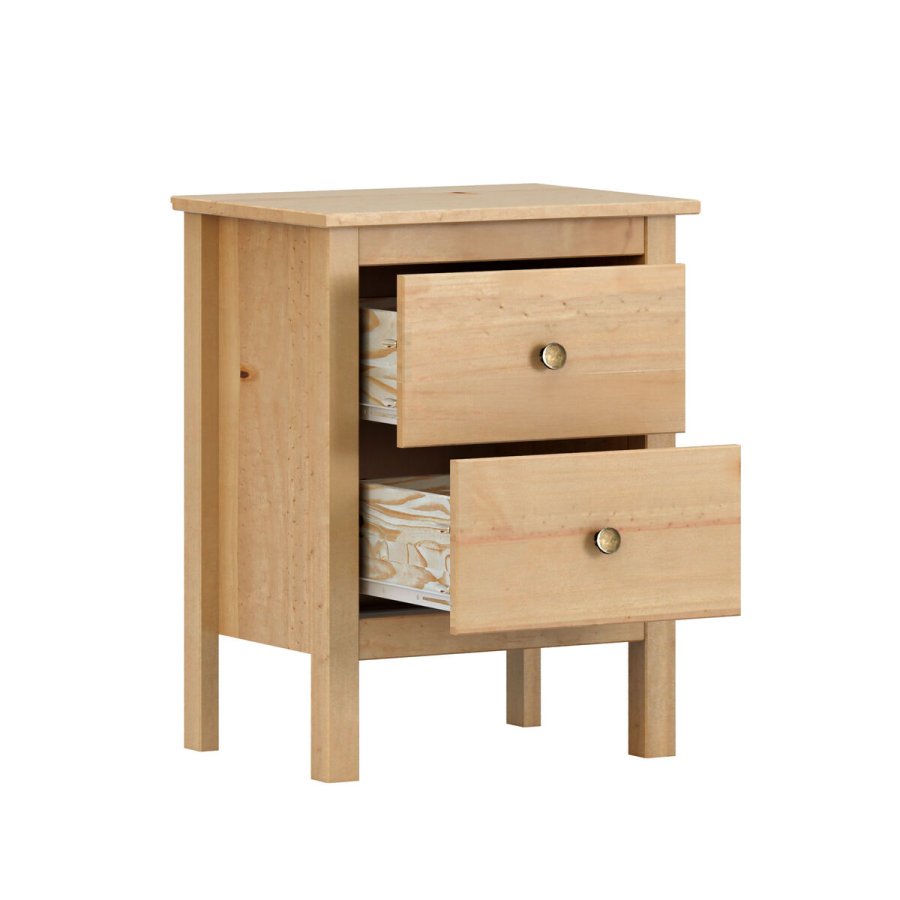 Natbord Alexandra House Living Honning Hrast Metal Fyr 48 x 62 x 36 cm 2 skuffer #15