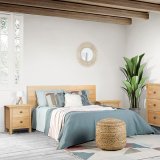 Natbord Alexandra House Living Honning Hrast Metal Fyr 48 x 62 x 36 cm 2 skuffer #29