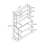 Spisekammer Alexandra House Living 101 x 160 x 36 cm 4 Hylder industriel Hylder #4