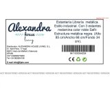 Boghandel Alexandra House Living Sort Hrast Metal Tr MDP 66 x 85 x 34 cm industriel 3 Hylder #2