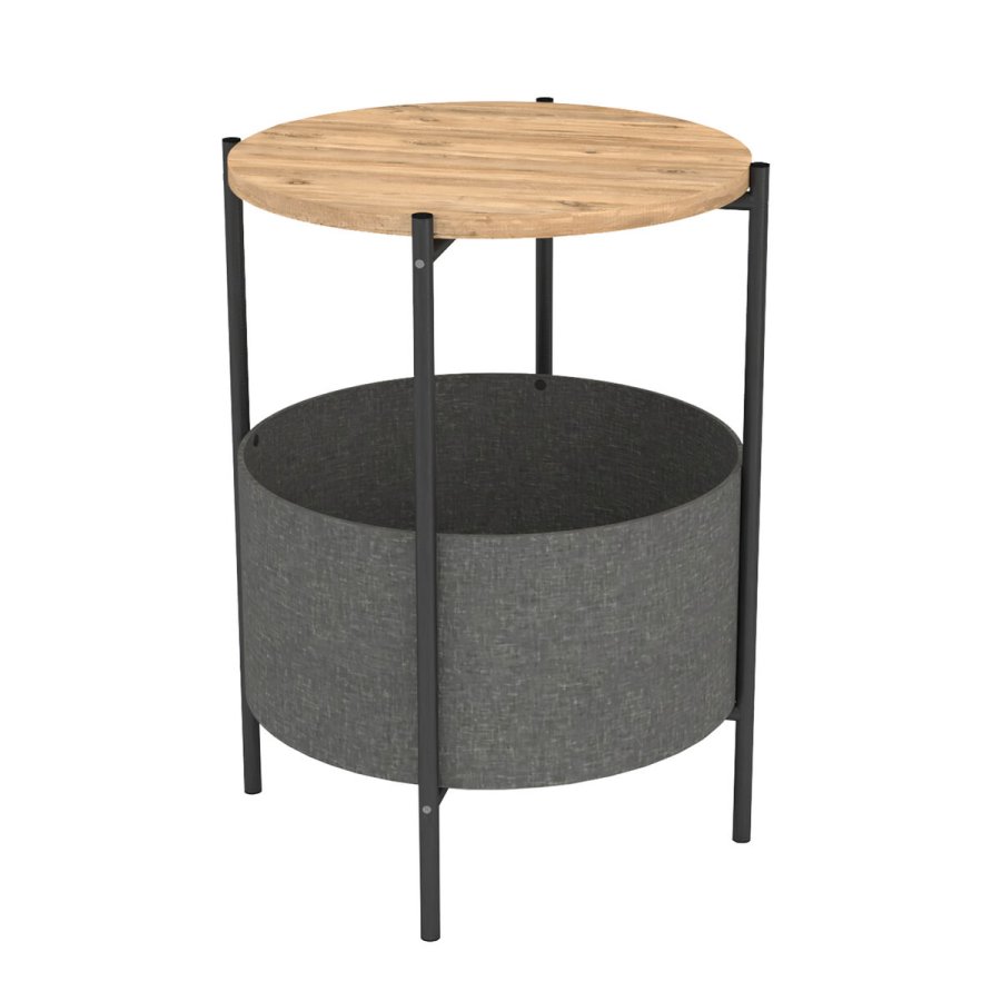 Sofabord Alexandra House Living Sort Gr Hrast Metal Tr MDP 43 x 60 x 43 cm #1