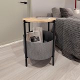 Sofabord Alexandra House Living Sort Gr Hrast Metal Tr MDP 43 x 60 x 43 cm #3