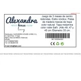 Set med 3 sm borde Alexandra House Living Natur Hrast Tr MDP 35 x 49 x 35 cm 35 x 45 x 35 cm 35 x 47 x 35 cm #4