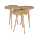 Set med 3 sm borde Alexandra House Living Natur Hrast Tr MDP 35 x 49 x 35 cm 35 x 45 x 35 cm 35 x 47 x 35 cm #1