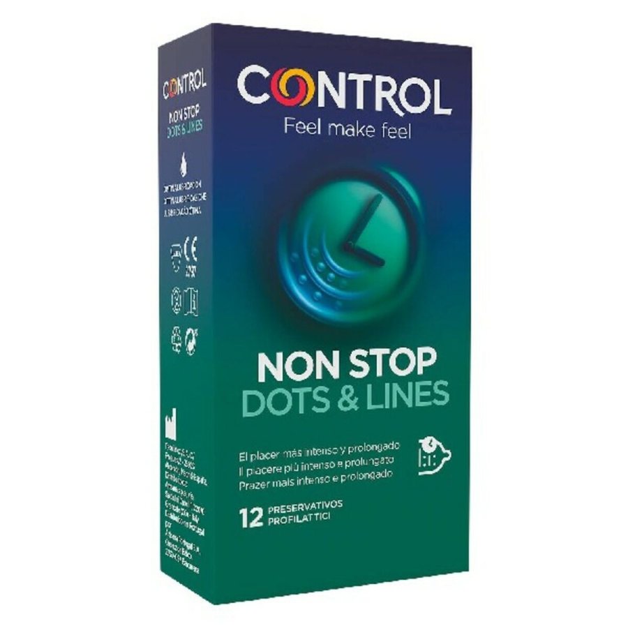 Kondomer Non Stop Dots & Lines Control (12 uds) #1