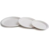 Tallerken Engangsbrug Hvid Biologisk nedbrydelig  22,5 cm #1