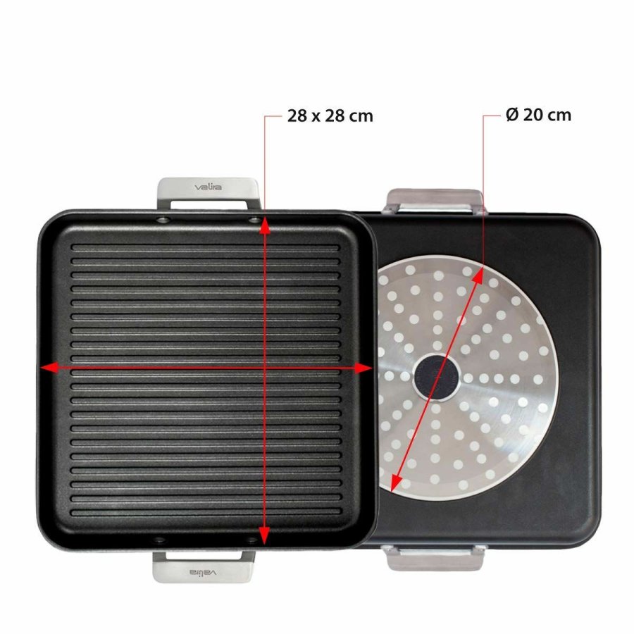 Grill Valira 4652/25 28 x 28 cm 25 x 28 cm Sort Metal Aluminium  28 cm #9