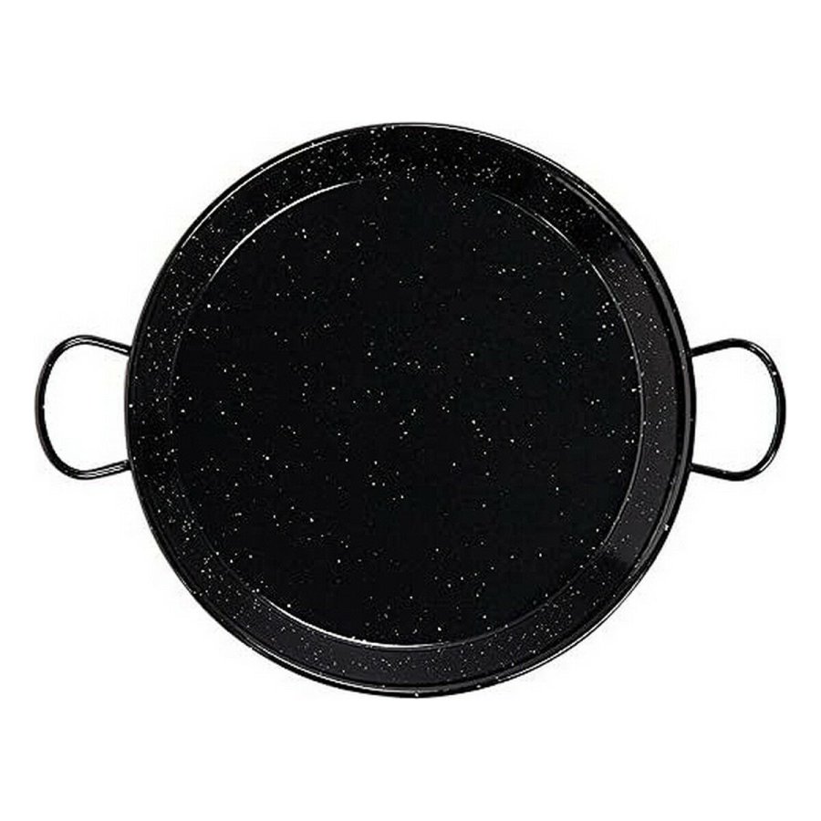 Honda gryde med hank Vaello Sort Glaseret stl ( 38 cm) #1