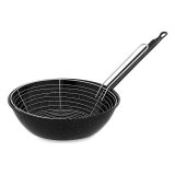 Stegepande med kurv Vaello Sort Glaseret stl ( 26 cm) #1