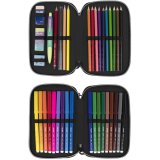 Dobbelt penalhus Milan Sunset Sort Grn 19,5 x 13 x 5 cm 36 Dele #2