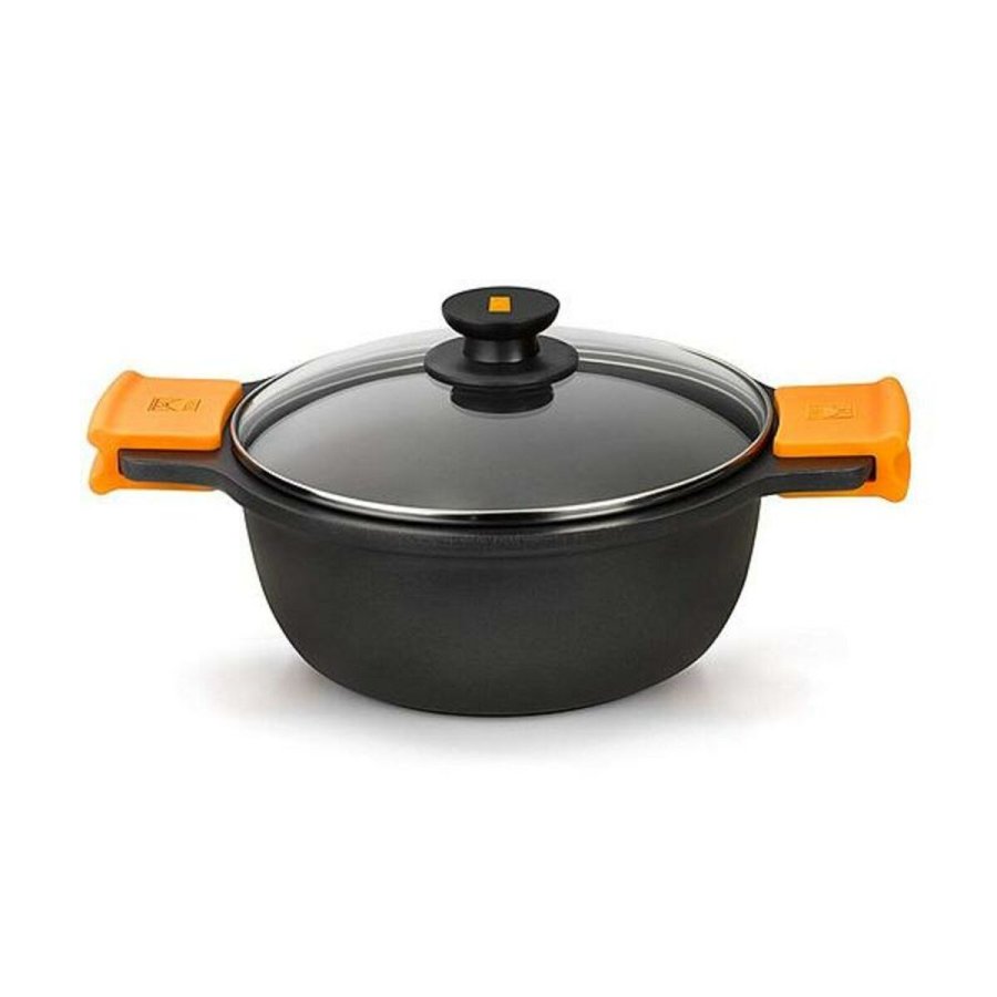 Gryde Med Glaslg BRA A270328 5,7 L ( 28 cm) Sort Metal Aluminium  28 cm Aluminio #1