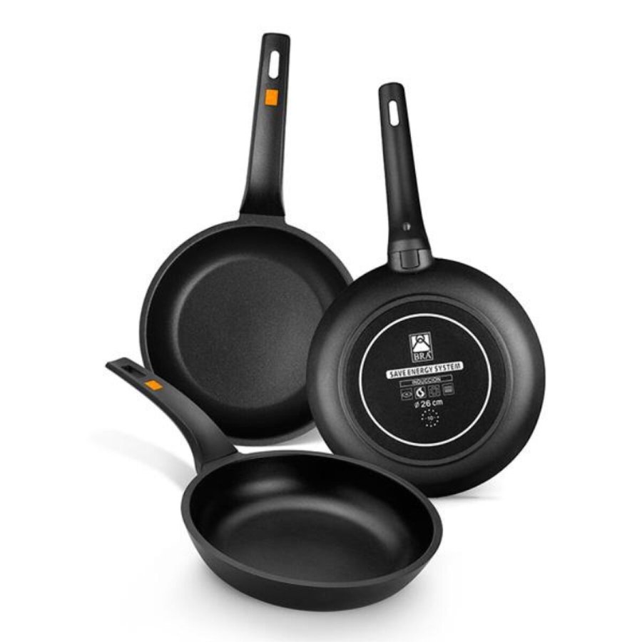 Skridsikker stegepande BRA Sartn Efficient  22 cm Sort Aluminium #1