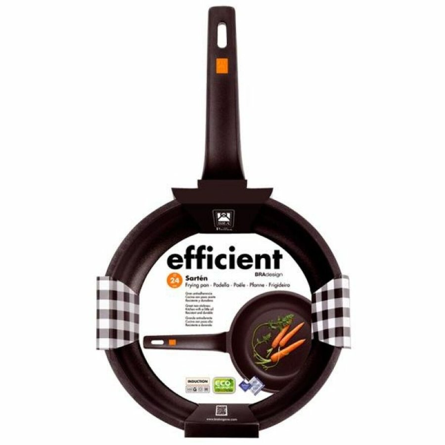Sauteeing pan BRA Sartn Efficient  26 cm Sort Aluminium #4