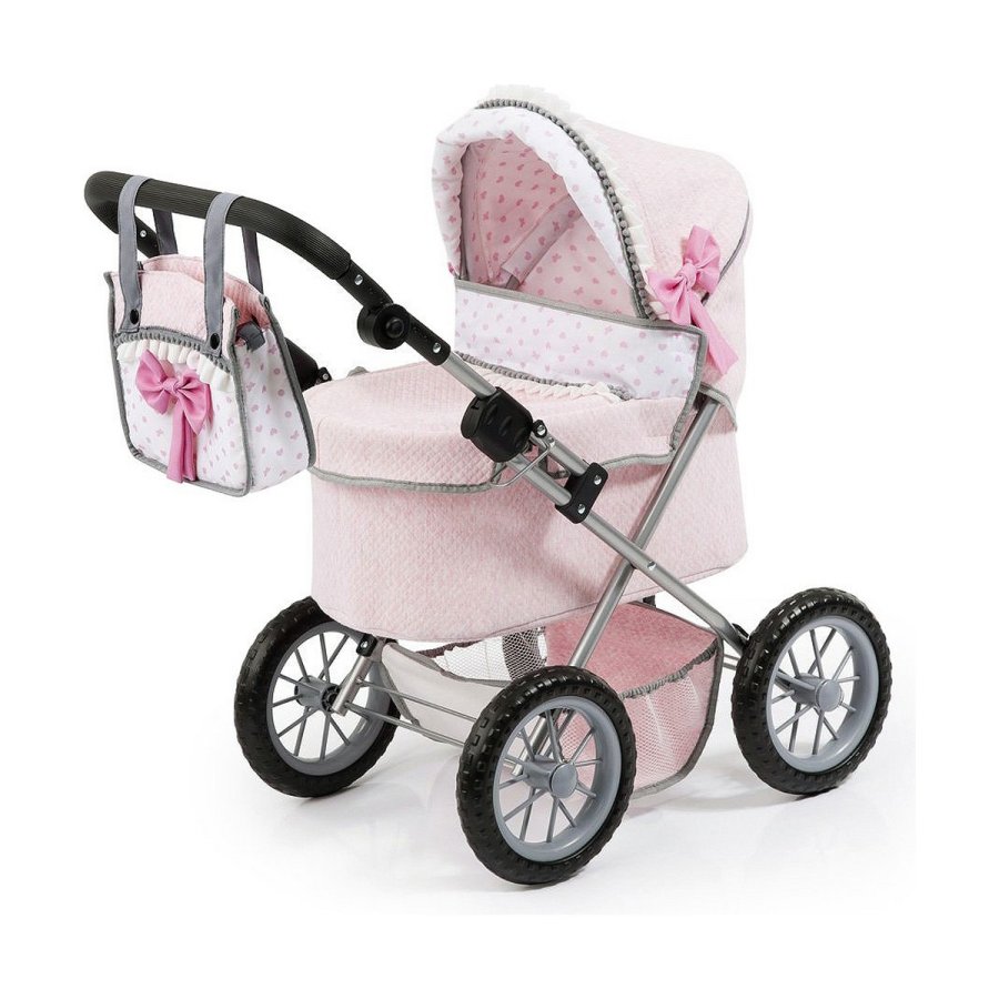 Lille Barnevogn til Dukker Reig Trendy 45 cm Pink #1