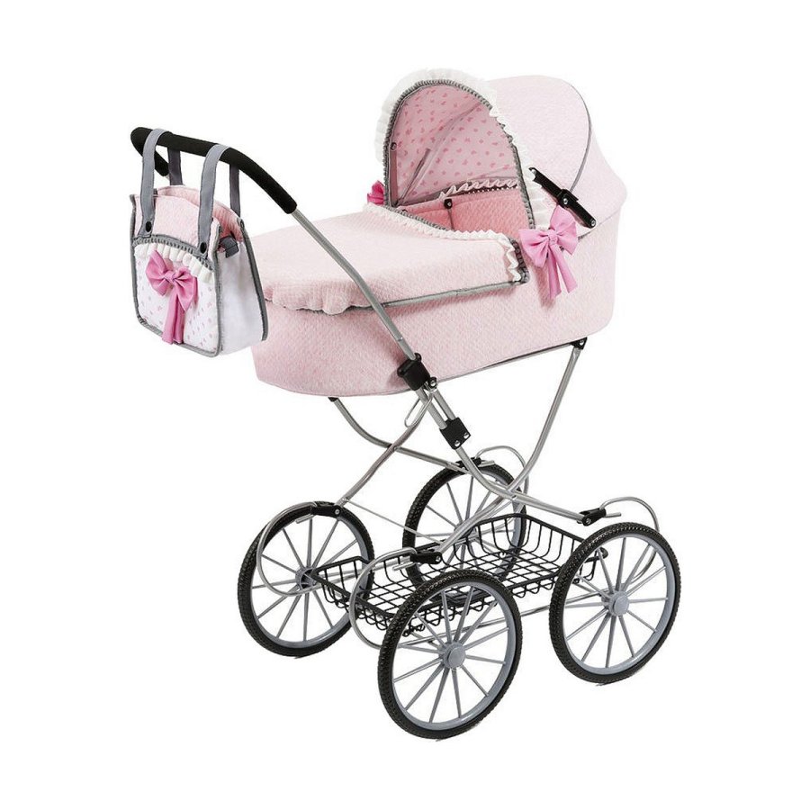 Lille Barnevogn til Dukker Reig Dolls Pram Pink 64 cm #1