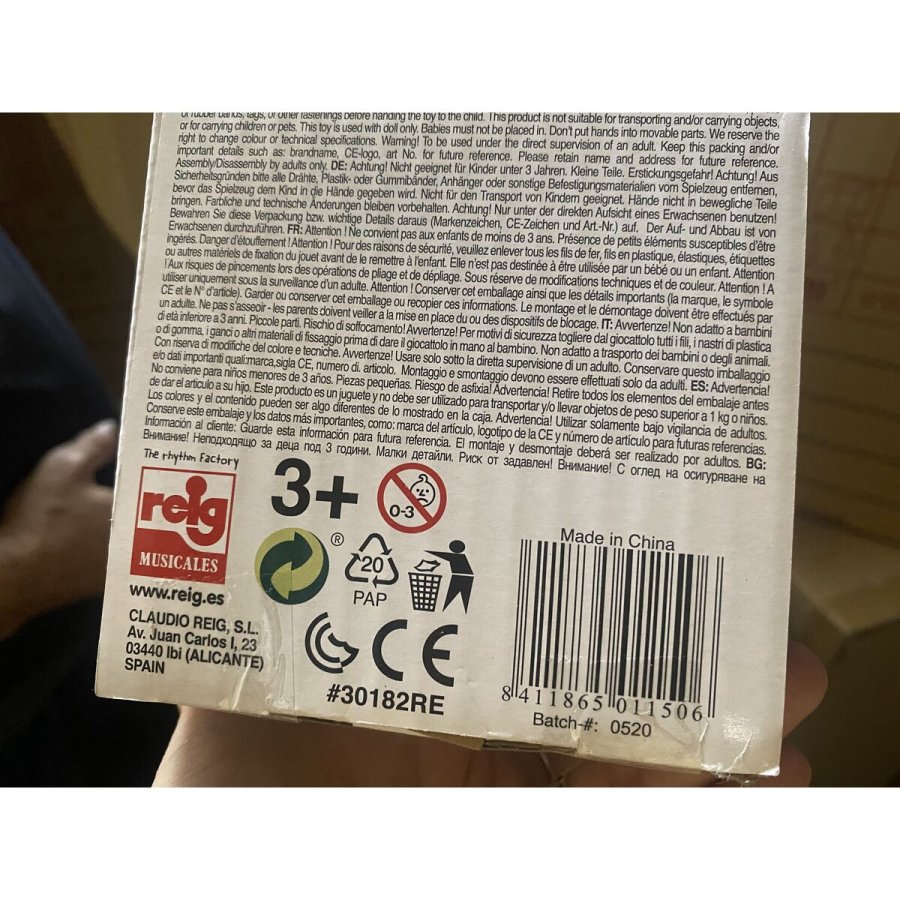 Lille Barnevogn til Dukker Reig Paraply Hvid Rd Prinsesse #2