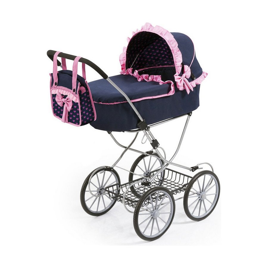 Lille Barnevogn til Dukker Reig Dolls Pram Marinebl 64 cm #1