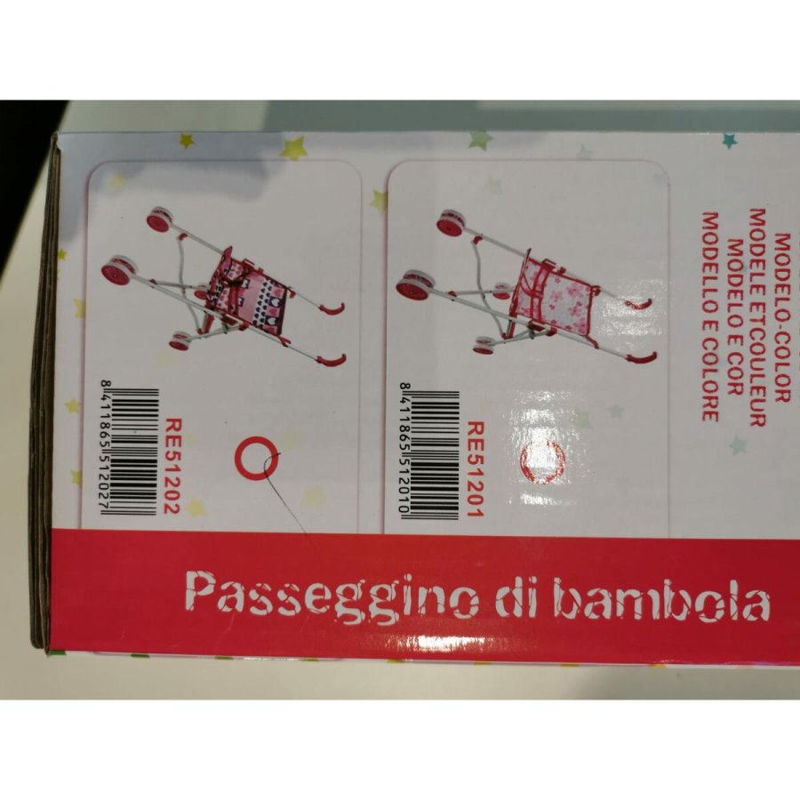 Lille Barnevogn til Dukker Reig Foldbar Pink 25,5 x 41,5 x 55,5 cm #4