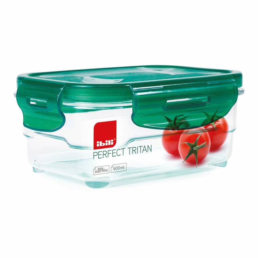 Hermetisk madkasse Ibili 790406 Plastik 600 ml 16 x 12 x 6,5 cm Grn #1