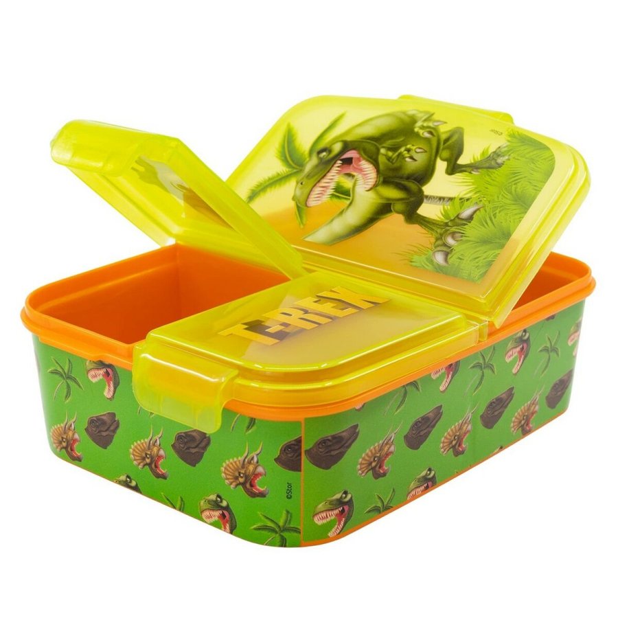 Madkasse med rum til bestik Stor Dinosaur (6,7 x 16,5 x 19,5 cm) #4