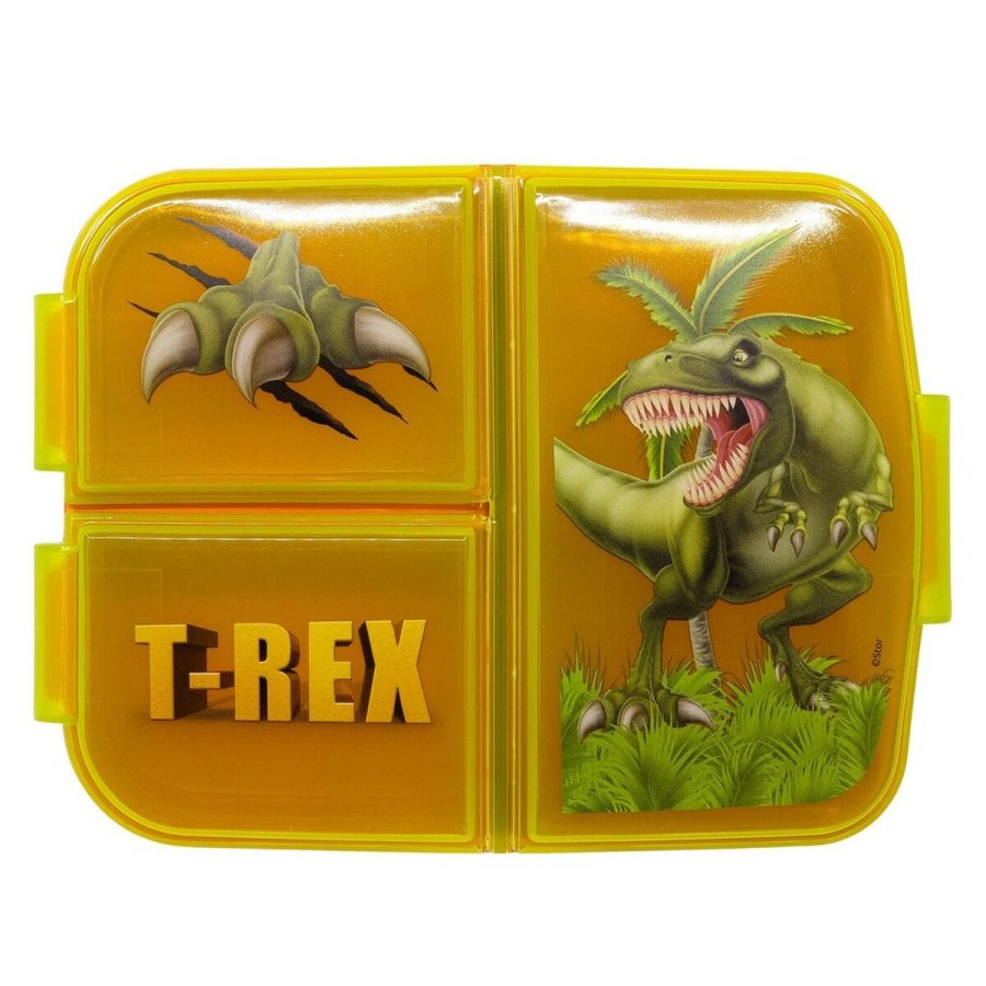 Madkasse med rum til bestik Stor Dinosaur (6,7 x 16,5 x 19,5 cm) #7