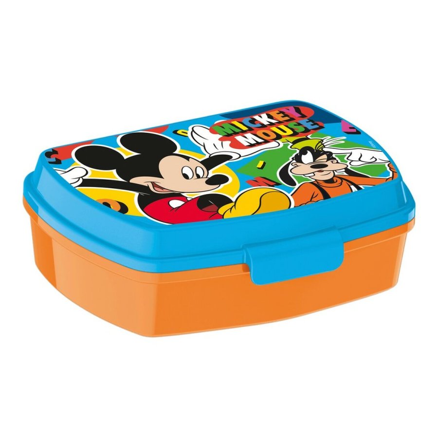 Madkasse til Sandwich Mickey Mouse Happy smiles Plastik Rd Bl (17 x 5.6 x 13.3 cm) #1