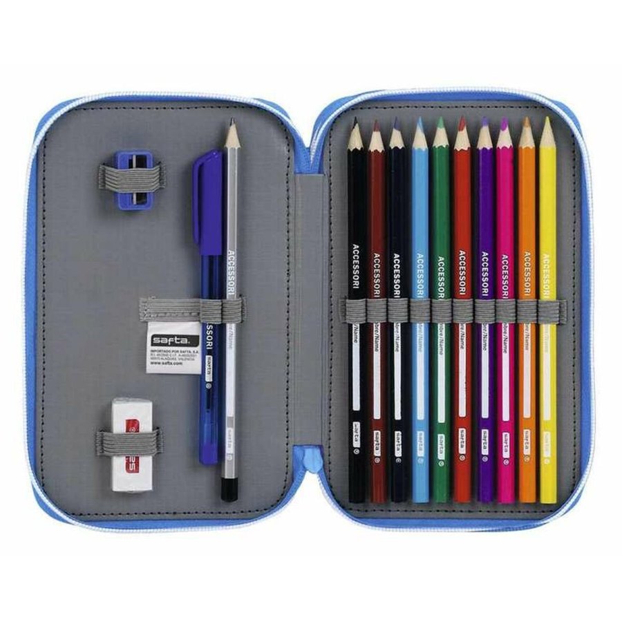 Dobbelt penalhus RCD Espanyol Bl Hvid 12,5 x 19,5 x 4 cm #2