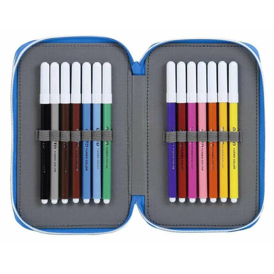 Dobbelt penalhus RCD Espanyol Bl Hvid 12,5 x 19,5 x 4 cm #4