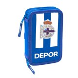 Dobbelt penalhus R. C. Deportivo de La Corua Bl Hvid 12.5 x 19.5 x 4 cm #1