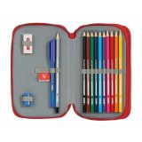 Dobbelt penalhus Sevilla Ftbol Club M854 Rd 12.5 x 19.5 x 4 cm (28 Dele) #3