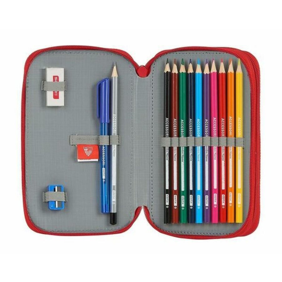 Dobbelt penalhus Sevilla Ftbol Club M854 Rd 12.5 x 19.5 x 4 cm (28 Dele) #3