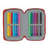 Dobbelt penalhus Sevilla Ftbol Club M854 Rd 12.5 x 19.5 x 4 cm (28 Dele) #2