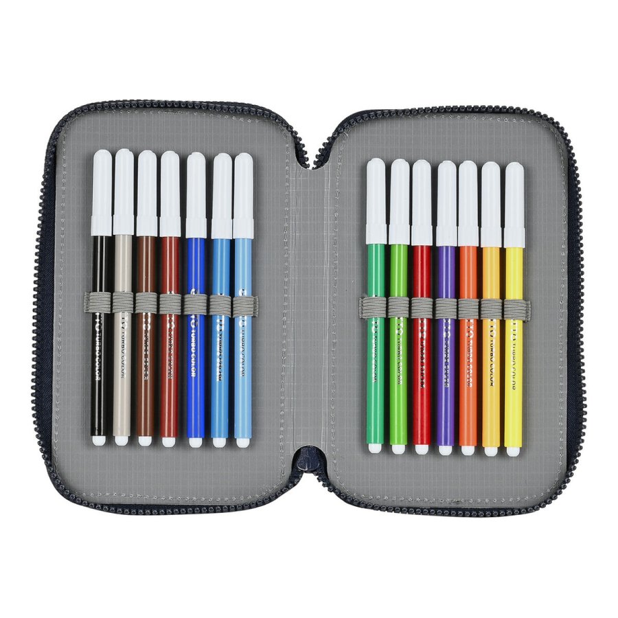 Dobbelt penalhus F.C. Barcelona Corporativa Bl Rdbrun 12.5 x 19.5 x 4 cm (28 Dele) #2