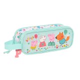Dobbelt carry-all Peppa Pig Cosy corner Lysebl (21 x 8 x 6 cm) #1