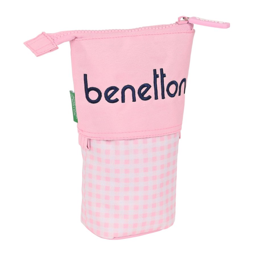 Penalhus Kop Benetton Vichy Pink (8 x 19 x 6 cm) #1