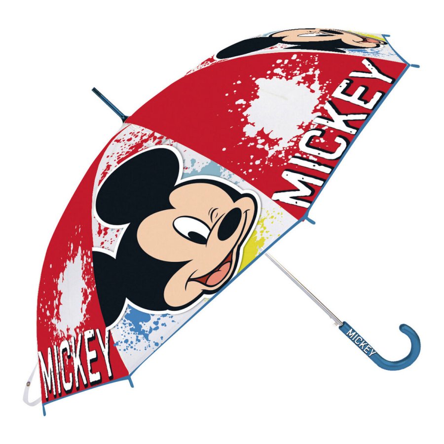 Paraply Mickey Mouse Happy smiles R�d Bl� (� 80 cm) #1