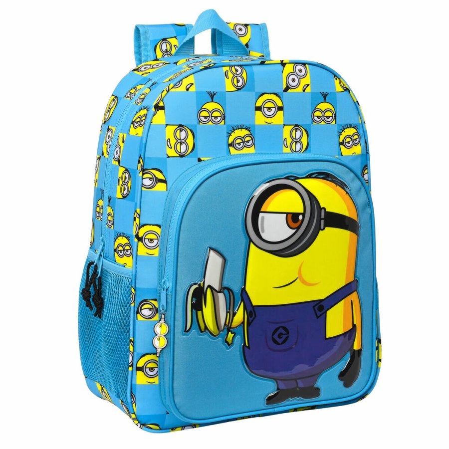 Skoletaske Minions Minionstatic Bl 33 x 42 x 14 cm #1