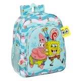 Skoletaske Spongebob Stay positive Bl Hvid 32 x 38 x 12 cm #1