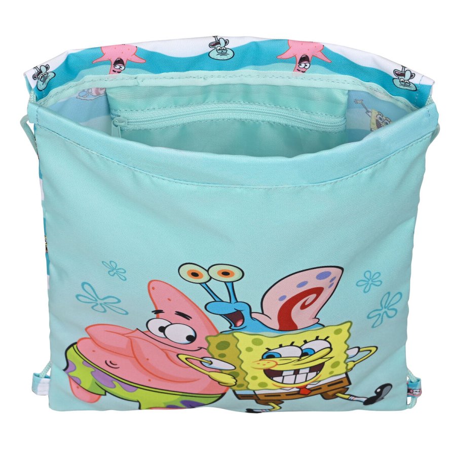 Rygsk med Snore Spongebob Stay positive Bl Hvid 26 x 34 x 1 cm #2
